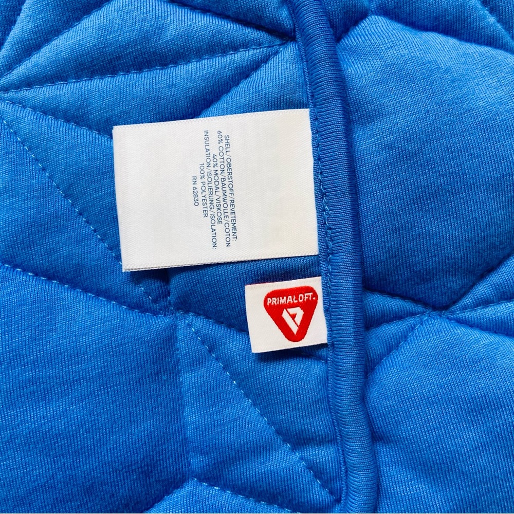 Lands’ End Bright Blue Quilted Insulated Jacket Snaps Barn Jacket - Picture 8 of 14